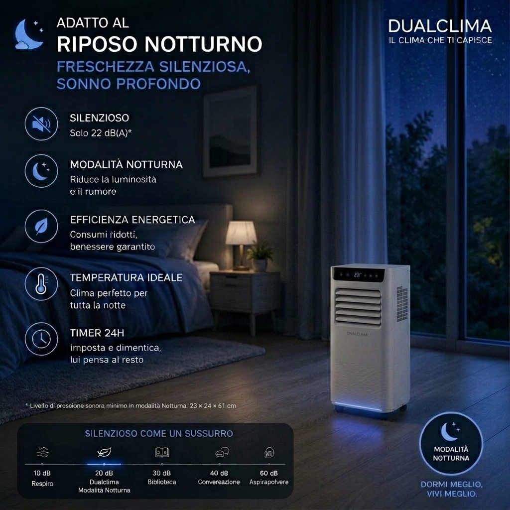 Dual Clima™ Modalità Notte Silenzioso